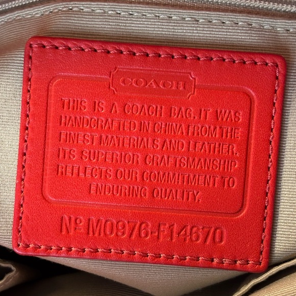 Coach Red Signature Jacquard Tote Bag 2009 EUC - Picture 9 of 9